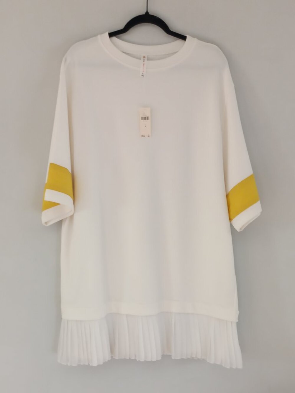 ANTHROPOLOGIE DAILY PRACTICE white cotton football jersey dress